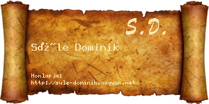Süle Dominik névjegykártya