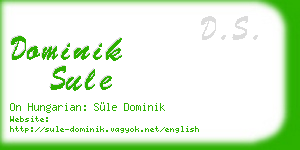 dominik sule business card
